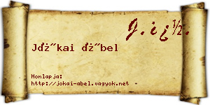 Jókai Ábel névjegykártya