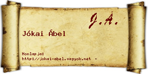 Jókai Ábel névjegykártya